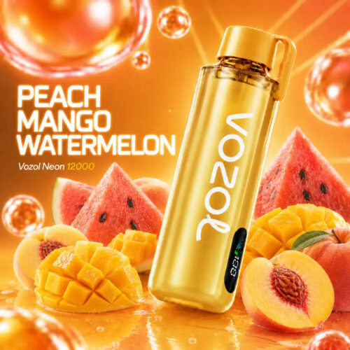Vozol-Neon-12000-Pro-Peach-Mango-Watermelon Vozol Vape Neon 12000 Pro - Peach Mango Watermelon