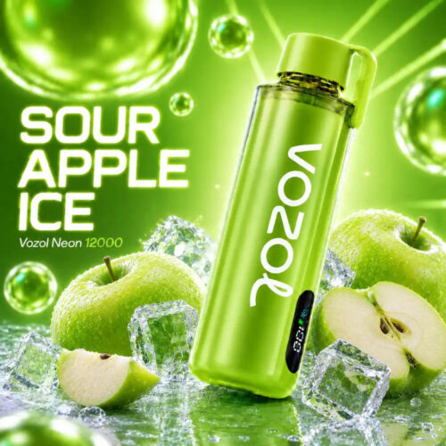 Vozol-Neon-12000-Pro-Sour-Apple-Ice Vozol Vape Neon 12000 Pro - Sour Apple Ice