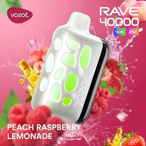 Vozol-Rave-40000-Peach-Raspberry-Lemonade Vozol Vape Rave 40000 - Peach Raspberry Lemonade