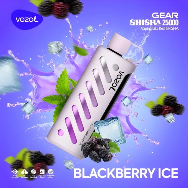 Vozol-Vape-Gear-Shisha-25000-Blackberry-Ice Vozol Vape Gear Shisha 25000