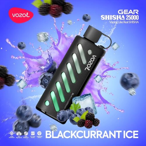 Vozol-Vape-Gear-Shisha-25000-Blackcurrant-Ice Vozol Vape Gear Shisha 25000 - Blackcurrant Ice