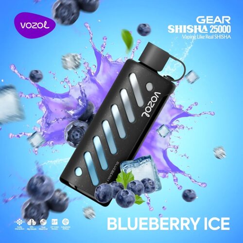 Vozol-Vape-Gear-Shisha-25000-Blueberry-Ice Vozol Vape Gear Shisha 25000 - Blueberry Ice