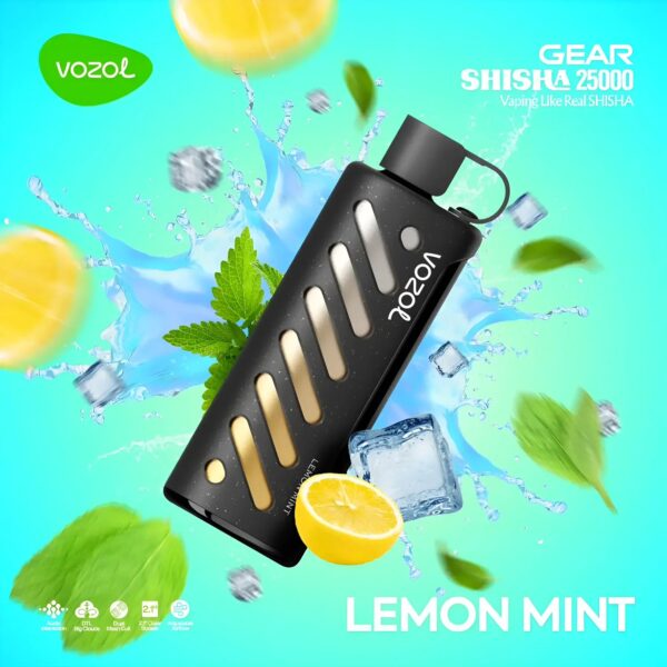 Vozol-Vape-Gear-Shisha-25000-Lemon-Mint Vozol Vape Gear Shisha 25000
