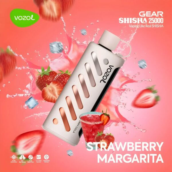 Vozol-Vape-Gear-Shisha-25000-Strawberry-Margarita Vozol Vape Gear Shisha 25000