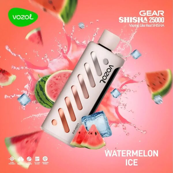Vozol-Vape-Gear-Shisha-25000-Watermelon-Ice Vozol Vape Gear Shisha 25000