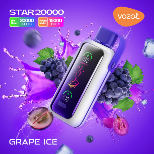 Vozol-Vape-Star-20000-Grape-Ice-1-1 Vozol Vape Star 20000 - Grape Ice
