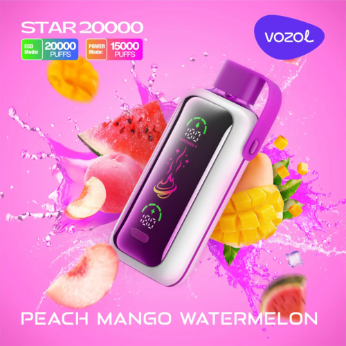 Vozol-Vape-Star-20000-Peach-Mango-Watermelon-1-1 Vozol Vape Star 20000 - Peach Mango Watermelon