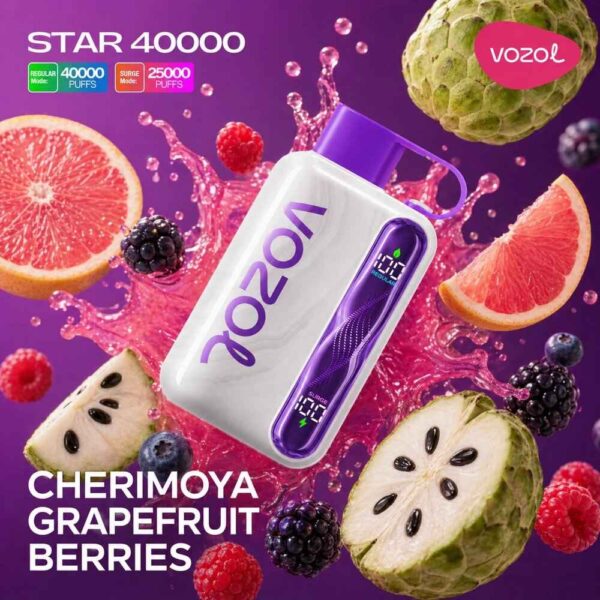 Vozol-Vape-Star-40000-Cherimoya-Grapefruit-Berries Vozol Vape Star 40000 - Cherimoya Grapefruit Berries