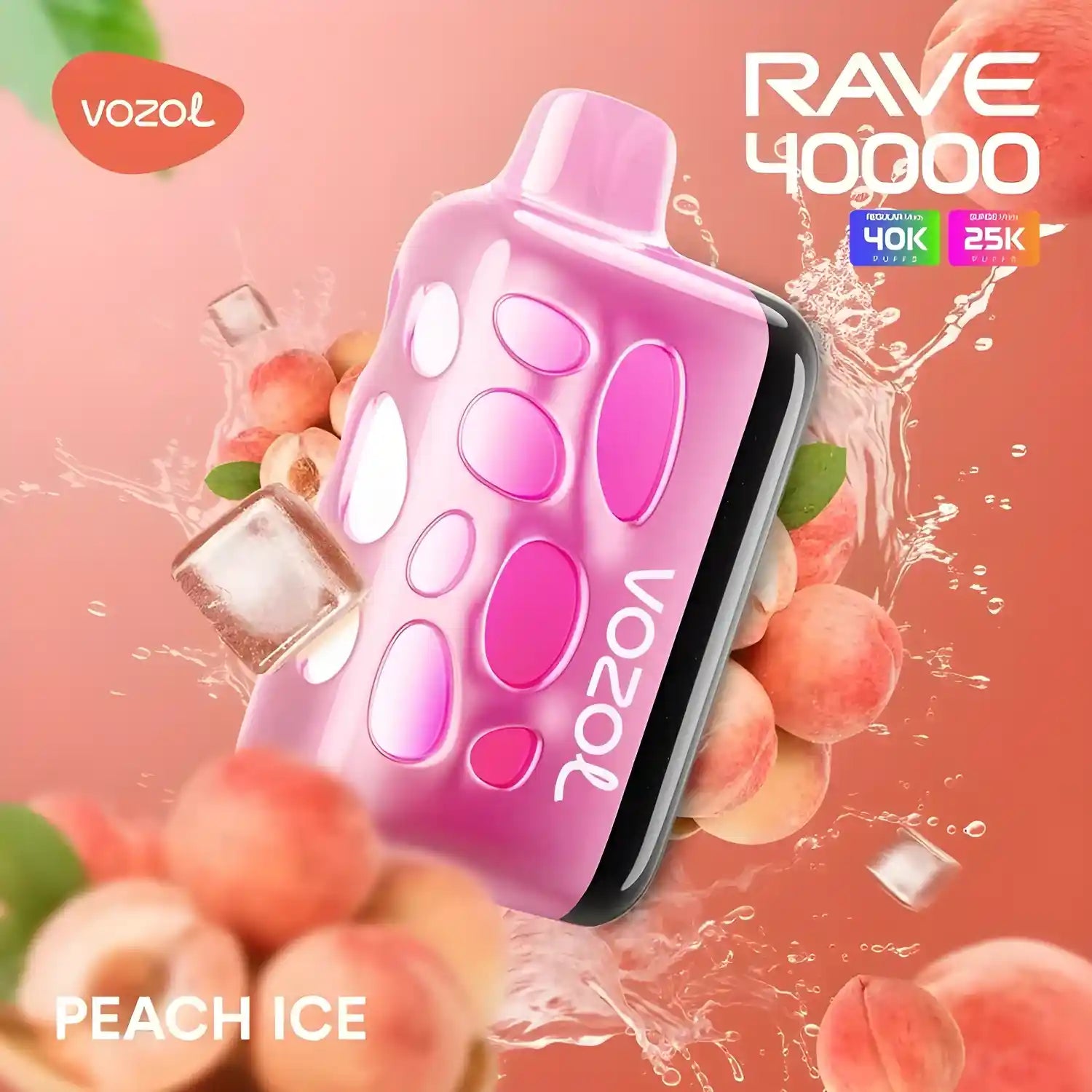Vozol Vape Rave 40000 - Peach Ice