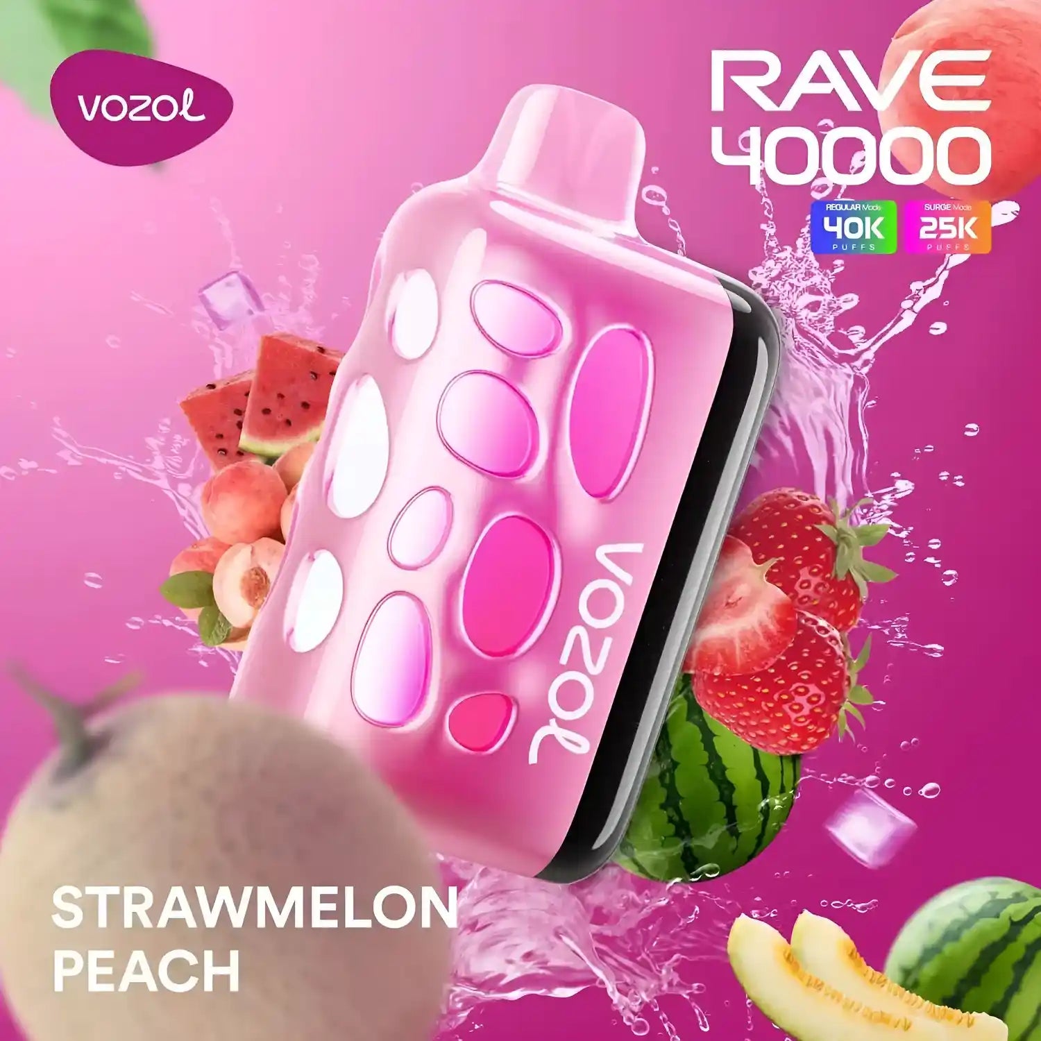 Vozol Vape Rave 40000 - Strawmelon Peach