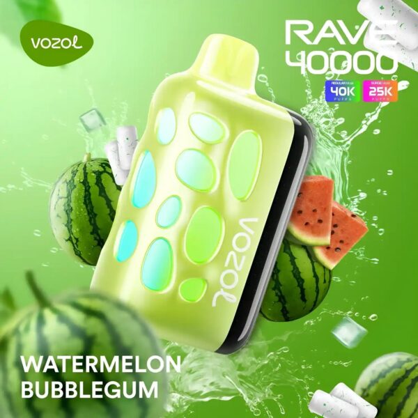 vozol-rave-40000-watermelon-bubblegum Vozol Vape Rave 40000 - Watermelon Bubblegum
